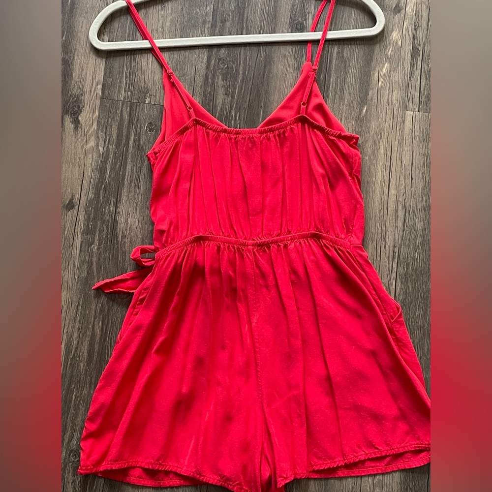 Bold Red Romper